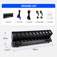 Светодиодный линейный прожектор 12x40 Вт RGBW 4-в-1, IP20, DMX512, для сценических эффектов