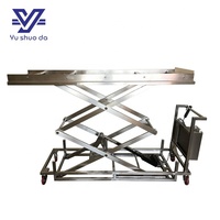 Chariot de levage de corps de morgue d'équipement mortuaire inoxydable antirouille de prix usine avec le drainage