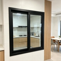 Fenêtre coulissante en PVC sans rouille, structure interne stable pour la construction