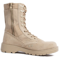 Bottes de travail montantes d'extérieur avec fermeture éclair latérale, noires, soutien de la cheville, respirantes, semelle antidérapante, toutes saisons
