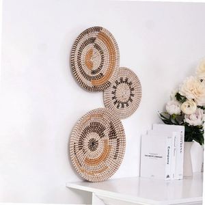 Dekoration für Kinderzimmer Makramee Hängeregal 2er-Set Dekorative Bambus-Wandkörbe mit Perlen Holz-Wandbehang - Product Image 4