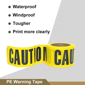 Khả năng hiển thị cao chướng ngại vật <span class=keywords><strong>CAUTION</strong></span> rào cản <span class=keywords><strong>PE</strong></span> cảnh báo băng 3 inch x 1000 feet màu vàng sáng với một in màu đen đậm - Product Image 4