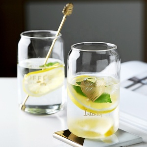 La birra trasparente 16oz /12 oz può modellare la tazza di vetro con logo personalizzato resistente al calore vetro borosilicato per bere bevande - Product Image 1