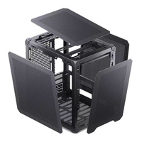 Boîtier de bureau portable JOESIBER C6-ITX Mid Tower MicroATX avec ventilateur RGB, port USB frontal et panneau latéral en acier MESH avec fenêtre – En stock