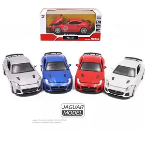 1:32 Mainan Kendaraan Diecast Berlisensi Jaguar F-type Mainan Die Cast Miniatur Mobil Model Oem Disesuaikan Tarik Kembali Mobil