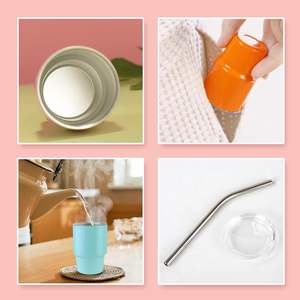 Mini-gobelet isotherme de 3 oz avec paille et couvercle en acier inoxydable, vierge pour sublimation, pour mariages, fêtes et anniversaires - Product Image 3