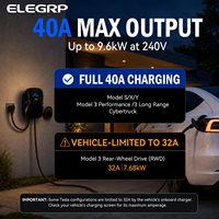 Chargeur mural pour véhicule électrique Tesla niveau 2 ELEGRP, 40A 9,6 kW, station de recharge pour véhicule électrique, chargeur de véhicule électrique domestique, prise NEMA 14-50