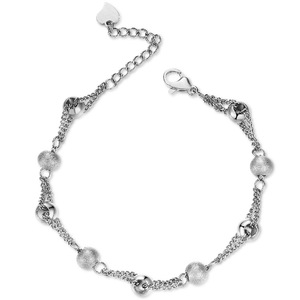 <b>Gold</b> Rose <b>Gold</b> Ball <b>Bead</b> <b>Bracelet</b> Adjustable Stainless Steel Jewelry Gift - Product Image 5