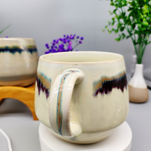 Bộ Quà Tặng Bằng Gốm Tráng Men Hoạt Tính Bộ Tách Trà/Cốc Bộ Đồ Ăn Màu Sắc 650Ml Cốc Cà Phê Với Hai Tông Màu Xử Lý - Product Image 6