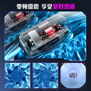 Vibratore Multifunzione a 9 Frequenze con Funzione di Spinta, Rotazione e Suzione, Coppa per Masturbazione Maschile Visibile - Product Image 3