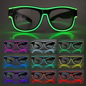 Leuchtende EL-Sonnenbrille mit LED, USB-Aufladbar, <span class=keywords><strong>3</strong></span> Beleuchtungsmodi, Kunststoff-Brille für Diwali, Ramadan, Hochzeiten und Partys - Product Image 3