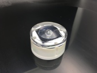Borne lumineuse routière ronde de 53 mm, écologique, étanche, LED 660 nm, lentille transparente, émission rouge, pour marquage routier extérieur