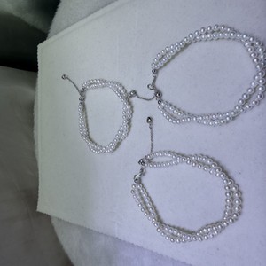 Zhuji Almost Flawless 3-4mm Freshwater Pearl Bracelet <b>Sterling</b> <b>Silver</b> Adjustable Fried Dough Twists Fashion <b>Pendant</b> <b>Necklace</b> - Product Image 5