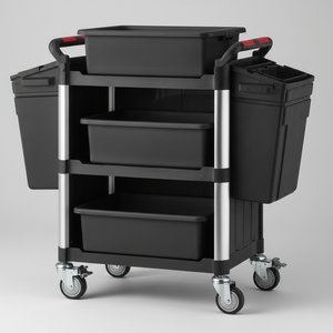 Chariot de stockage d'étagère en bois à quatre roues d'utilisation à la maison avec l'OEM personnalisable de matière plastique soutenu - Product Image 1