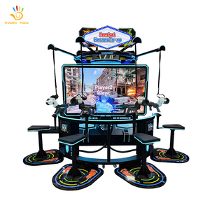 เครื่องเล่นเกม <span class=keywords><strong>VR</strong></span> 4K HD 360 องศา แบบจำลองสถานการณ์ในร่ม โครงสร้างโลหะ สำหรับ 4 ผู้เล่น ใช้ในเชิงพาณิชย์  ประเภทเกมยิงปืน - Product Image 1