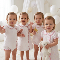 Vêtements d'été pour bébé fille, robe à col Peter Pan festonné, à pois suisses, vêtements pour filles, ensembles de vêtements pour filles tendance 2027