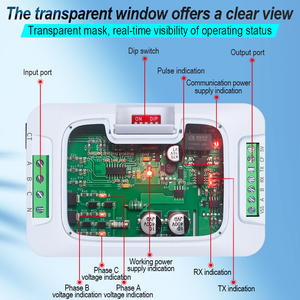 Modul Pengukur Energi AC 3-Fasa PZEM-6L24 100A 380V RS485 Modbus RTU Monitor Daya dengan kWh PF Frekuensi Coil CT - Product Image 4