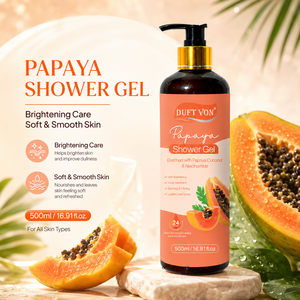 <span class=keywords><strong>Gel</strong></span> <span class=keywords><strong>Douche</strong></span> Personnalisé OEM au Rétinol et Vitamine C avec Papaye, Noix de Coco, Lavande et Niacinamide – Hydratant, Éclaircissant et Nettoyant Doux - Product Image 2