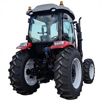 Traktor Pertanian Roda 4x4 Kualitas Terbaik Baru 120hp Mesin Otomatis Gearbox dengan Penggerak Gigi, Bucket Front Loader, dan Backhoe