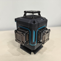 Niveau laser rotatif 4D à 16 lignes avec trépied, faisceau vert, auto-nivelant industriel et DIY, avec batterie au lithium