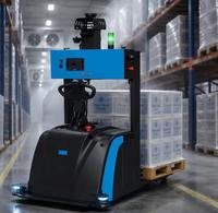 Chariot transpalette AGV laser haute précision, autonomie 10h, charge rapide 2h, traversée de fossés, accueil élévateur CBD20-S