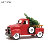 En plein air Intérieur Fabriqués À La Main En Métal De Noël Décoration Rouge Vintage De Noël Camion Modèle