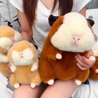 Peluche réaliste cochon d'Inde 25 cm en fausse fourrure de vison, douce et moelleuse, pour cadeau, vente en gros