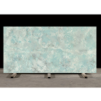 DCT SL-CC113 Plaque de quartz souple en pierre artificielle technique Turquoise Nuageux, moderne, écologique et de luxe, pour salles de bain, chambres et salles à manger