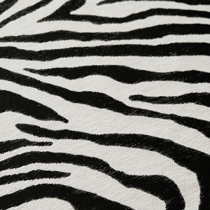 Chenille <b>Fabric</b> Sofa Cover Black White Geometric Pattern 118cm Wide Brushed Sueded Medium <b>Weight</b> Woven Polyester Cotton - Product Image 3
