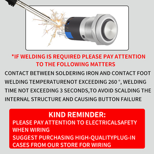 Luce Indicatrice LED Metallica SHSNAO 12mm IP67 a Vite, Testa Piatta Impermeabile Luminosa SAJS12-XD - Product Image 6