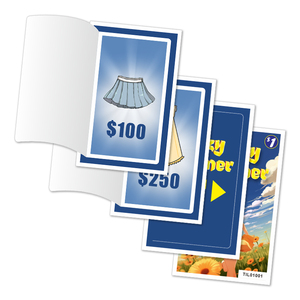 Instant Win Pull Tab Cards Venta Tamaño del boleto logo Impresión digital Papel recubierto HD Pull Tabs Boletos de juego - Product Image 1