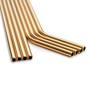 Sinh Thái Thân Thiện Thẳng Tái Sử Dụng Thép Không Gỉ Uống Ống Hút Vàng Kim Loại Ống Hút - Product Image 4