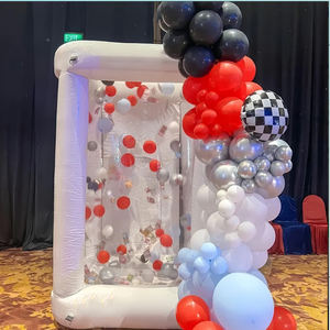 Castillo Inflable Blanco de PVC de Grado Comercial para Exteriores con Piscina de Pelotas, 13x13 Pies, Casa de Brinco Inflable Blanca con Piscina de Pelotas y Tobogán - Product Image 1