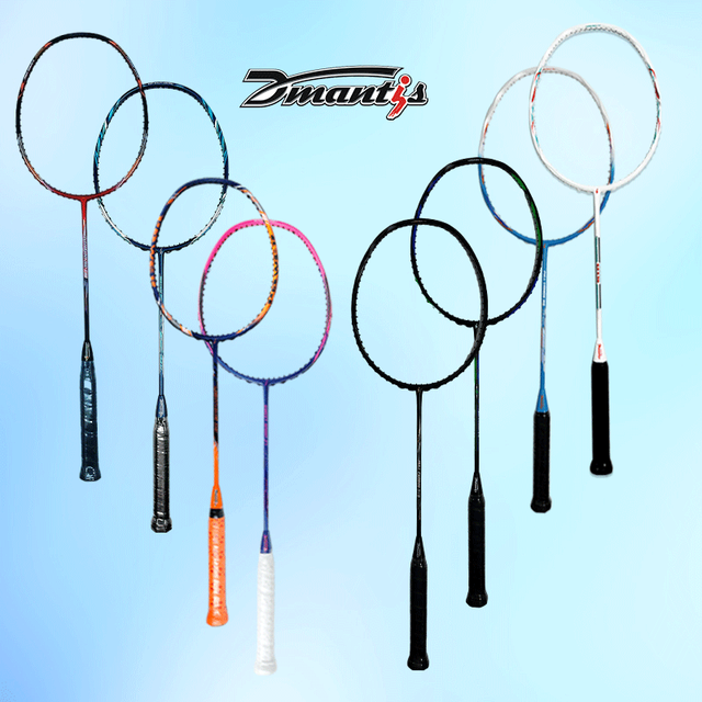 Dmantis Lightweight Carbon Fiber Badminton Racket 4u Slightly Soft Badminton Racket for Training