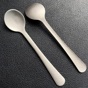 Cuillère à condiments en titane pur mini 7,4 cm, finition sablée, cuillère à dessert, cuillère doseuse pour cuisine - Product Image 4