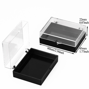 Boîte à couvercle articulé en polystyrène transparent SUNSHING, petite boîte de rangement premium pour échantillons de gel adhésif, organisateur de faux cils en acrylique - Product Image 3