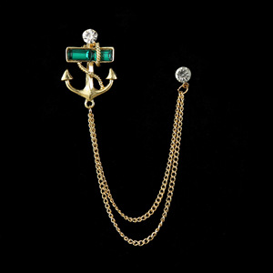 Haute qualité mode aigle lunettes hommes chaîne broche Stocks métal broches alliage classique chaîne pour broche - Product Image 6