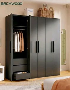 ארון בגדים כהים עם מגירות, סרט מודרני לילדים עם מגירות, סרט מודרני לילדים - Product Image 3