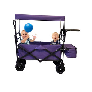 4-Wheel Collapsible Outdoor <b>Wagon</b> | Foldable Portable for Camping Beach <b>Garden</b> Hiking Shopping Patio - Product Image 3