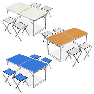 Ensemble <span class=keywords><strong>table</strong></span> et tabouret d'usine vente en gros en plein air 3 hauteur réglable 4 personnes randonnée pêche <span class=keywords><strong>Table</strong></span> et tabouret ensemble - Product Image 5