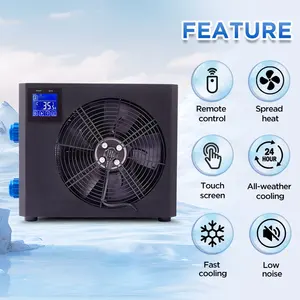 Refroidisseur d'eau 1HP 1000L Télécommande Machine de refroidissement d'eau Bain de glace Refroidisseur d'eau froide Baignoire plongeante pour le sport Fitness Récupération
