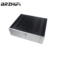 BRZHIFI OEM 4313 350MM personnalisé en aluminium anodisé 6061 amplificateur boîtier HIFI boîtier châssis d'amplificateur à double radiateur