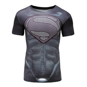 T-shirt de sport à manches courtes Factory <span class=keywords><strong>Superman</strong></span>, respirant, antibactérien, extensible, en polyester et soie de lait - Product Image 4