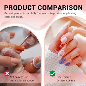 Paleta de arte para uñas, 16 colores, polvo de pigmento para uñas, polvo de pigmento luminoso colorido para uñas, polvo brillante para decoración de uñas - Product Image 2