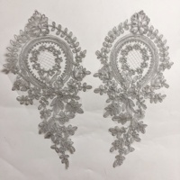 Obral besar dekorasi pinggiran Applique renda pengantin daun nanas warna-warni LT2330A