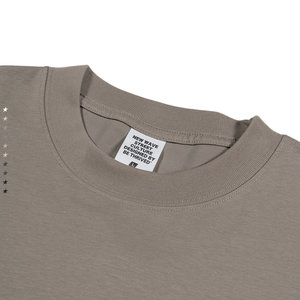 T-Shirt oversize a tracolla in cotone pesante in bianco asciugatura rapida maglietta grafica Vintage da uomo - Product Image 3