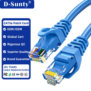 ดี-ซันตี้ แคท 5 อีสายแพทช์ UTP สายอีเธอร์เน็ตสีฟ้าขั้วต่อ RJ45 สายเคเบิลเครือข่ายสำหรับคอมพิวเตอร์เราเตอร์สวิตช์การเชื่อมต่อ LAN - Product Image 1
