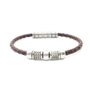 Regalo di compleanno bracciale da uomo fascia da polso di dimensioni personalizzate Unsex Wish Silver Part - Product Image 1