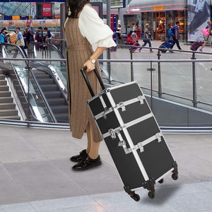 Malette de <span class=keywords><strong>maquillage</strong></span> de beauté professionnelle pour artiste, <span class=keywords><strong>valise</strong></span> à roulettes, en aluminium, avec miroir, très conçu, nouvelle collection - Product Image 6