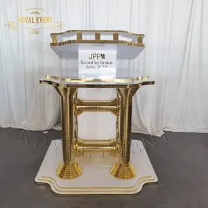 Púlpito de Iglesia acrílico de diseño moderno para eventos de boda Podio decorativo para fiesta otras decoraciones de boda